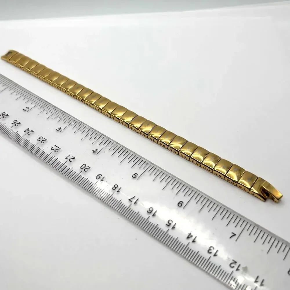Gold-Tone Flat Men's Bracelet